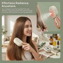 Cordless straightening brush with detangling comb