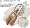 Steam smoothing hair brush in use