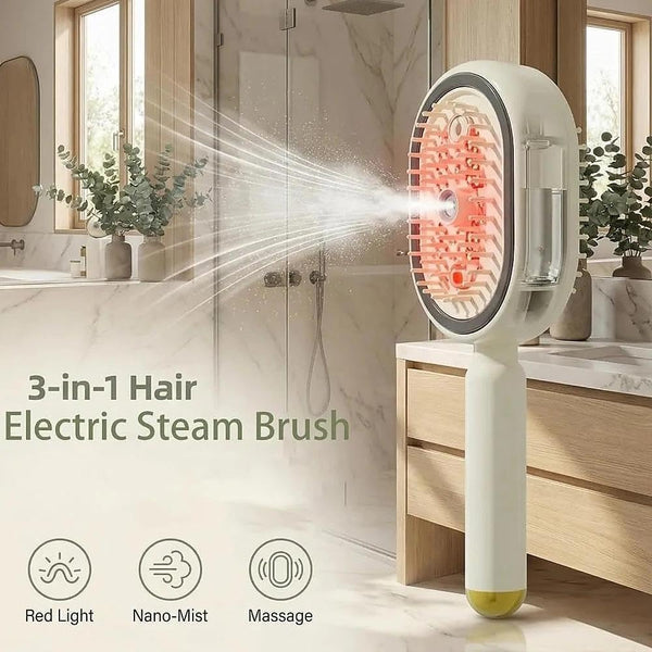 SleekGlide rechargeable hair straightener brush