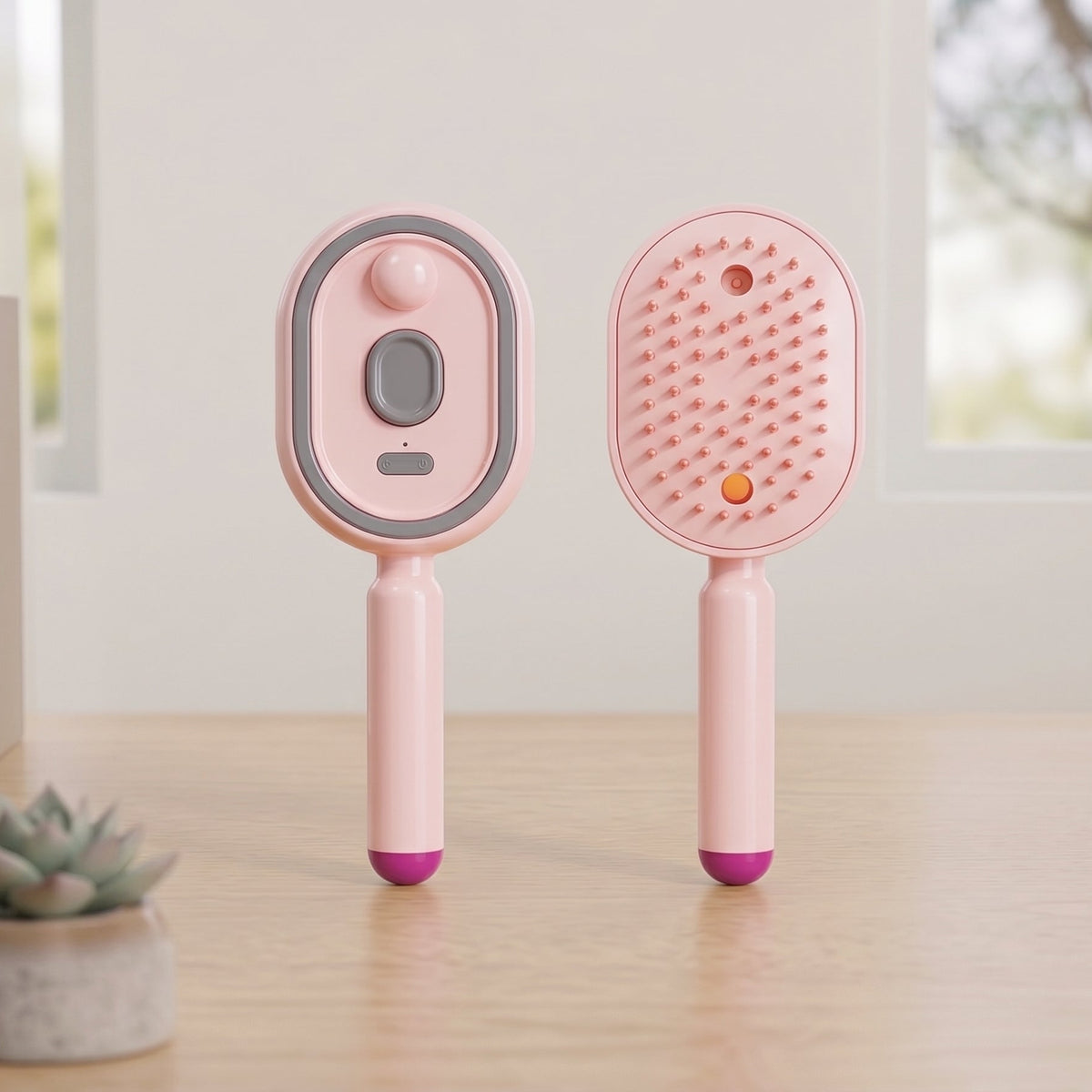 SleekGlide™ Rechargeable Hair Smoothen Brush with Detangling Comb