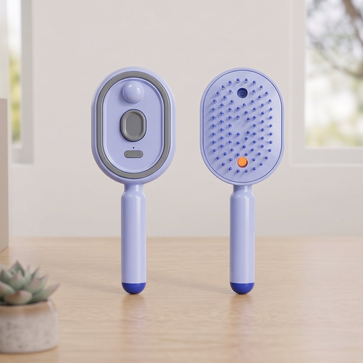 SleekGlide™ Rechargeable Hair Smoothen Brush with Detangling Comb